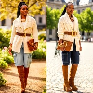 Chunky Cream Cable Knit Cardigan